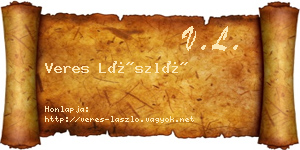 Veres László névjegykártya
